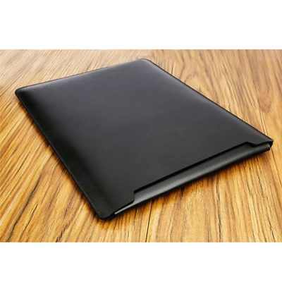 black Чехол для ноутбука из искусственной кожи для Macbook air 11 12 13, чехол retina Pro Touch Bar 13 15,4 для xiaomi 12,5 15,6, чехол для ноутбука - Color: black