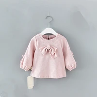 newborn baby girls toddler kids clothes long sleeve tops outfit blouse with big bow 0 2y pink white
