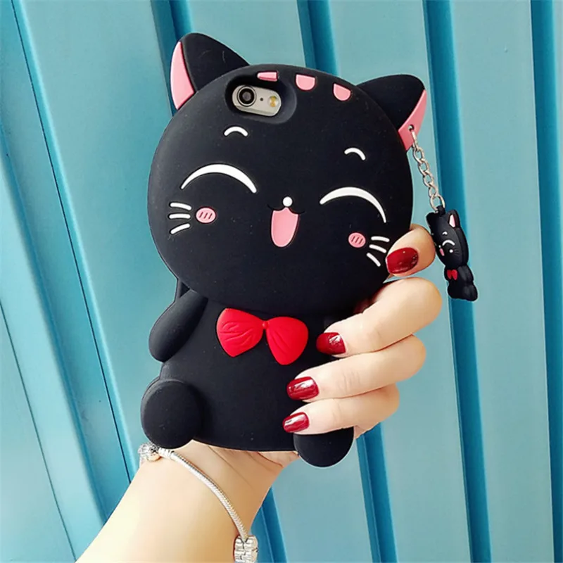 3D Luxury Cute Cartoon case Lucky Cat Soft Silicone Mobile Phone Back Case Cover Skin Shell For lecco le max 2 |