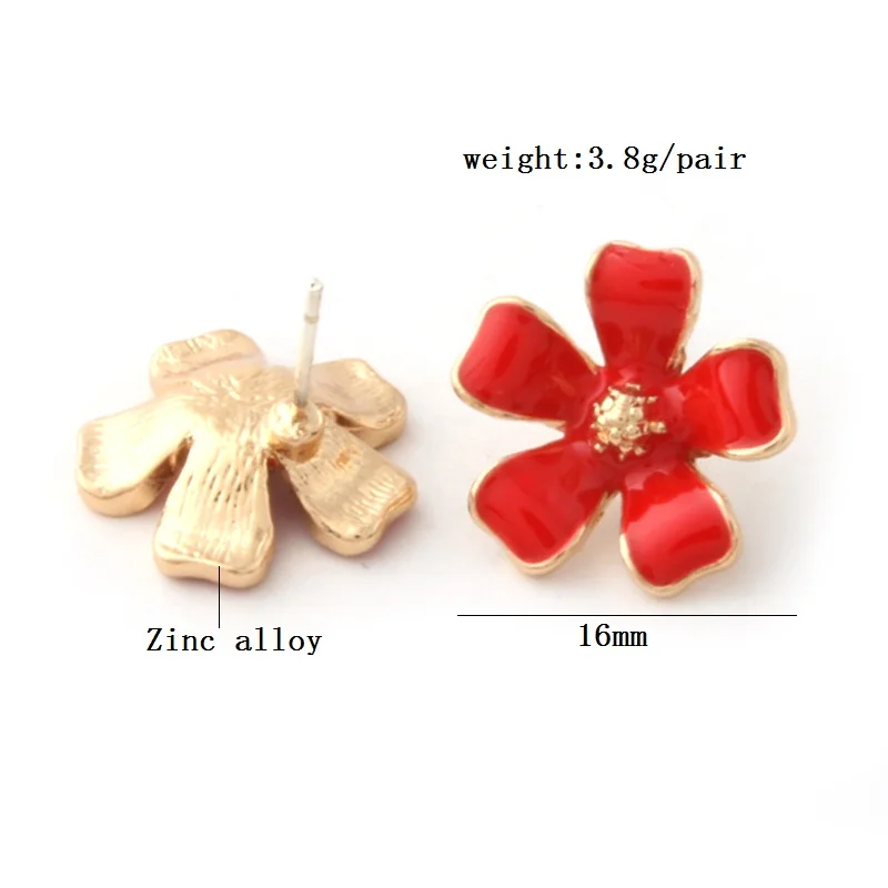 NeeFu WoFu красивые серьги гвоздики цветы Прямая продажа с фабрики металлические