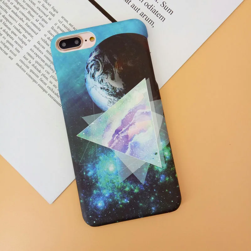 Новый Геометрия звезд земли матовый чехол для iPhone X 10 ультра тонкий жесткий