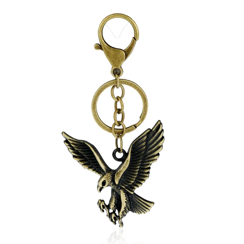 Punk Vintage Cartoon Deer Cat Eagle Owl Pendant Charms Keychain For Men Women Key Ring Car Auto Bag Chain Accessory | Украшения и