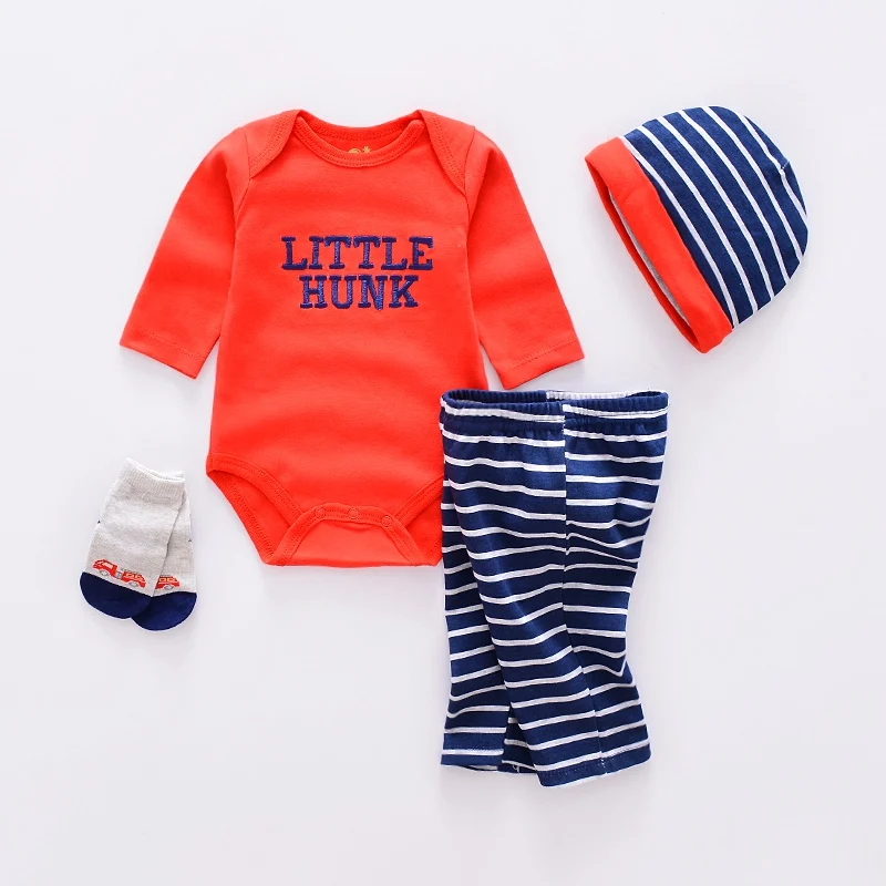 4 шт. детский хлопковый костюм с длинным рукавом котом/динозавром|suits newborn|baby