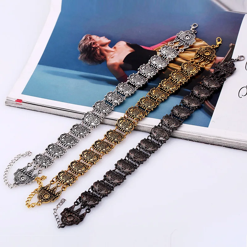

Bohemian Boho Choker Necklaces for Women New Fashion Metal Antique Silver / Ethnic Jewelry