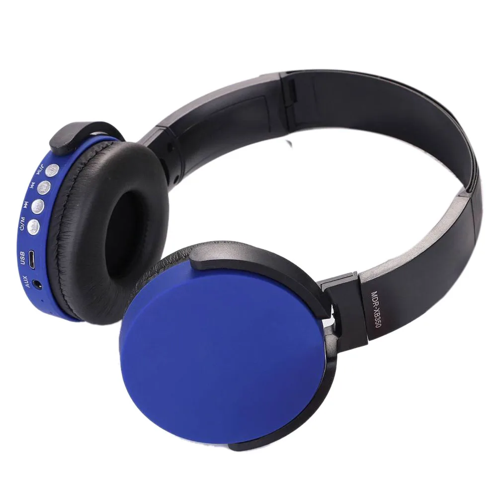 AAAE Kubite 350BT активные беспроводные bluetooth-наушники с шумоподавлением с Микрофоном Hi-Fi стерео гарнитура глубокий бас над ухом - Цвет: Blue