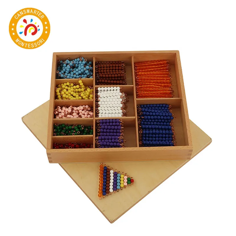 Baby Toy Montessori Math Bead Decanomial with Box Learn Arithmetic Early Childhood Education Preschool Training Learning baby toy montessori thermic bottles sensorial early childhood education preschool kids brinquedos juguetes