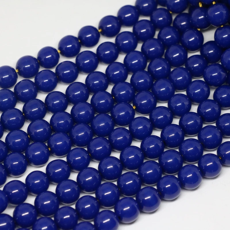 Круглые бусины-разделители темно-синего цвета 5 мм 6 8 10 для изготовления ожерелий