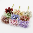 6 шт. шелковая искусственная Цветочная труба для свадьбы, аксессуары для украшения дома, венок сделай сам, скрапбукинг, Подарочная коробка, Крафт, искусственный цветок