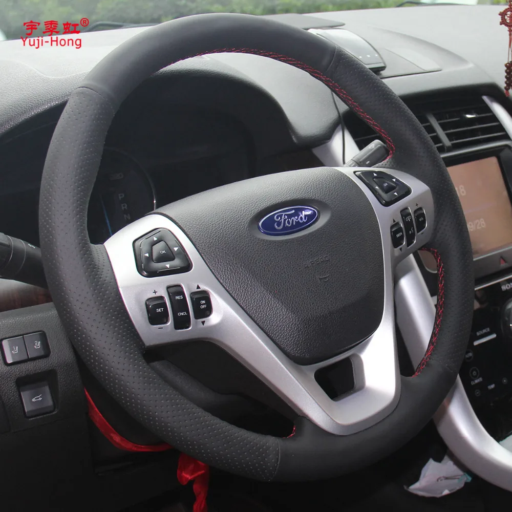 Чехол из натуральной бычьей кожи с верхним слоем для Ford Edge Explorer 2011 2013 прошитый