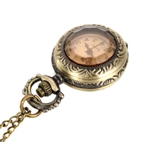 fashion men women vintage quartz pocket watch alloy glass dome necklace pendant unisex sweater chain clock gifts tt88