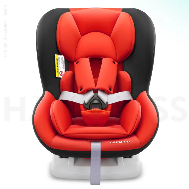 Детское сиденье безопасности Isofix, жесткий интерфейс, пятиточечный жгут, детское сиденье для новорожденных - Цвет: Красный