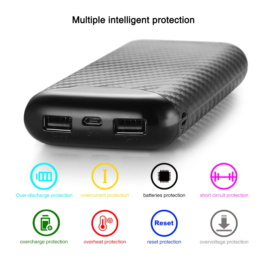 Easyacc 20000 мАч Внешний аккумулятор lcd 5 В/2 1 А двойной USB 20650 Внешнее зарядное