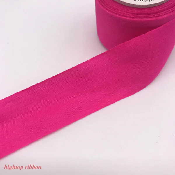 fushsia 10 м 25 мм натуральный чистый шелк тканые двухсторонние тафты шелковые ленты для вышивки и рукоделия проект, подарочная упаковка - Цвет: fushsia