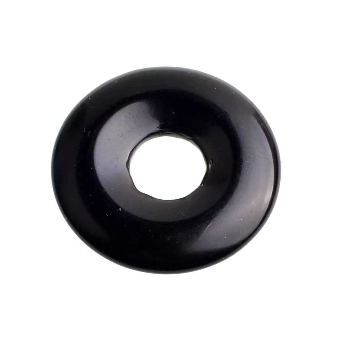 Black Onyx SEVENSTONE аура исцеления подвески, ожерелья для мужчин Исцеление Ожерелье Aura кулон натуральный камень 40 мм кварц Пряжка пончик монета - Окраска металла: Black Onyx