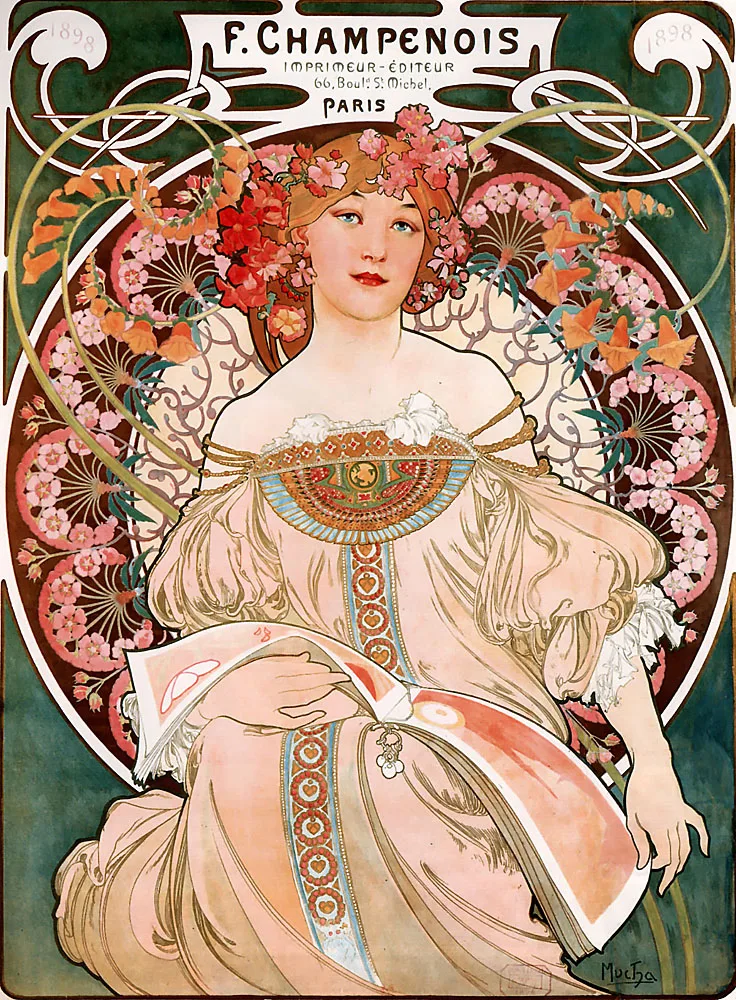 Альфонс Муха картина фрукты 1897 классический холст картины старинные настенные