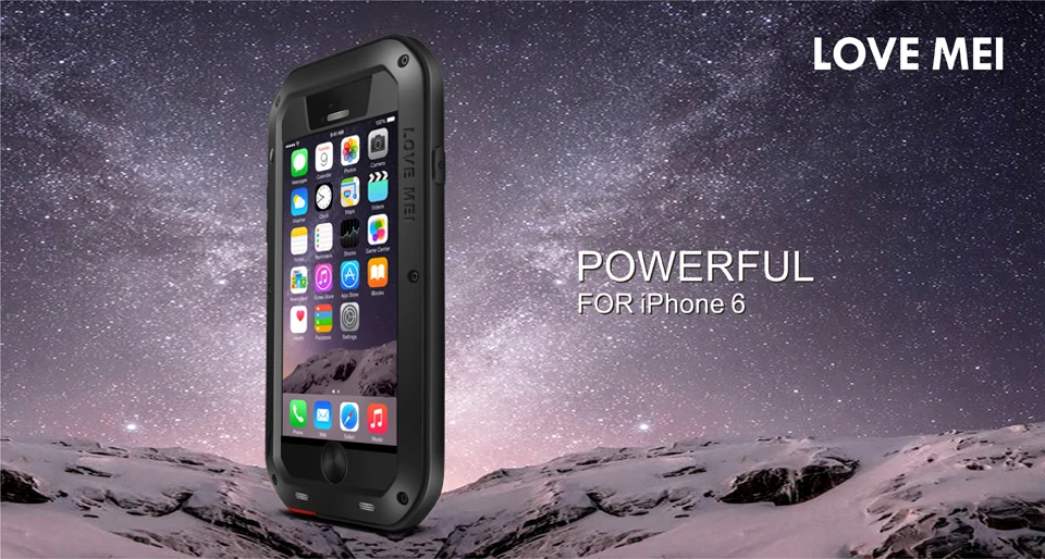 Оригинальный мощный чехол Love Mei для Apple iPhone 6 водонепроницаемый ударопрочный