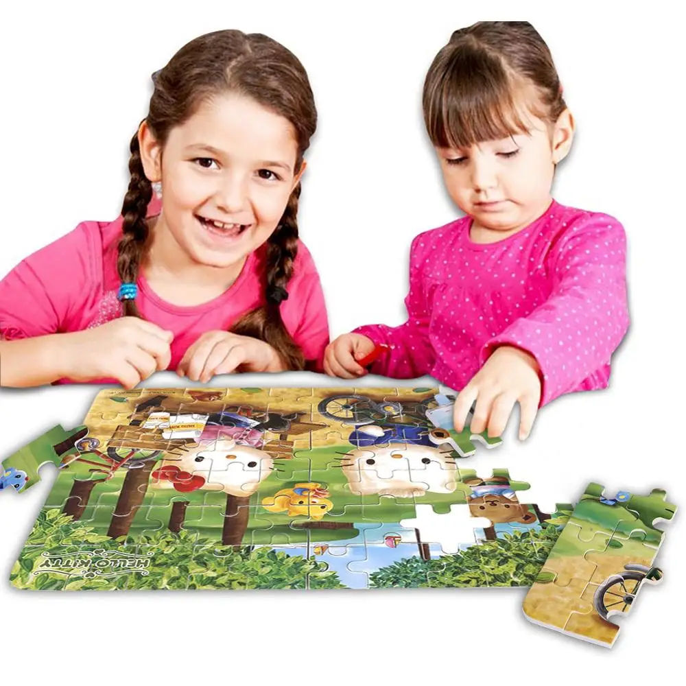 Hello kitty 60 частей головоломки для детей 4-8 Обучающие Развивающие игрушки | Игрушки и
