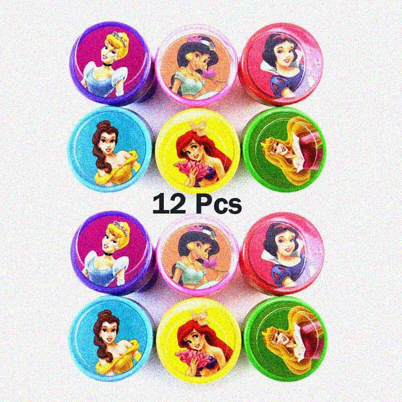 12Pcs Princesss 12 шт., печать с чернилами, для детей, подарок на день рождения, для маленьких девочек и мальчиков, вечерние сувениры, школьные подарки, наполнитель pinata, Рождество - Цвет: 12Pcs Princesss