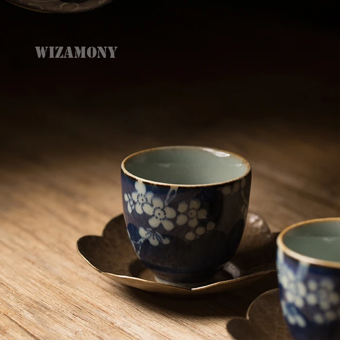 1 шт. Новое поступление медный креативный поднос для чая ручной работы WIZAMONY