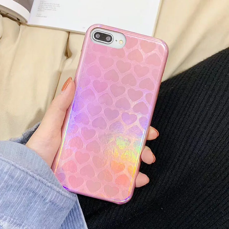 Чехол для телефона iPhone 6 6s 7 8 Plus X 10 модный роскошный лазерный Мягкий ТПУ чехол XS Max