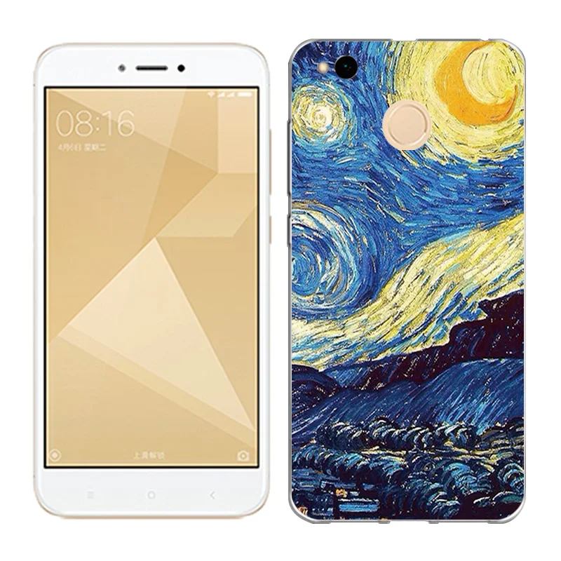 Чехол для Xiaomi Redmi 4X мягкий силиконовый чехол из ТПУ 5 0 дюйма с масляной росписью