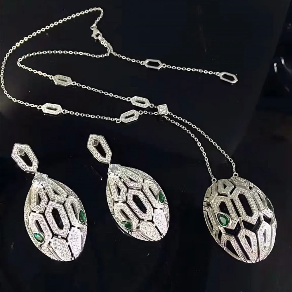 XC401 Мозаика Серебро Пантера Оболочки Клевер Ожерелье Женщины Моды Изысканные