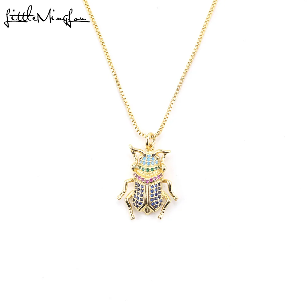 Совершенно новый роскошный брусчатка кубического циркония насекомые кулон