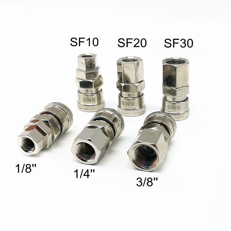 1pcs High Quality Female Thread Fittings SF10 SF20 SF30 C type Quick Coupler Connector 1/8'' 1/4'' 3/8'' Pneumatic |