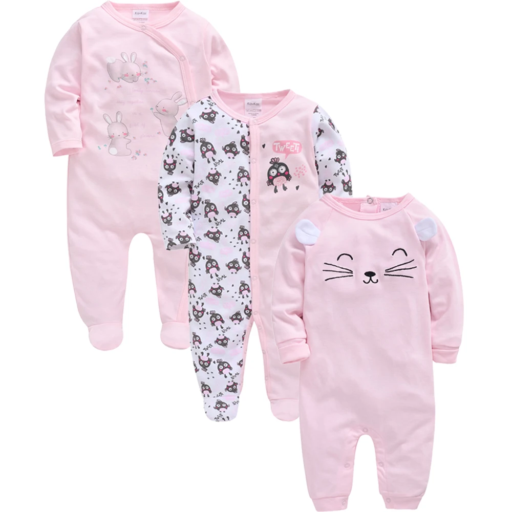 Зимние комбинезоны для маленьких девочек 100% хлопок модная одежда с длинными