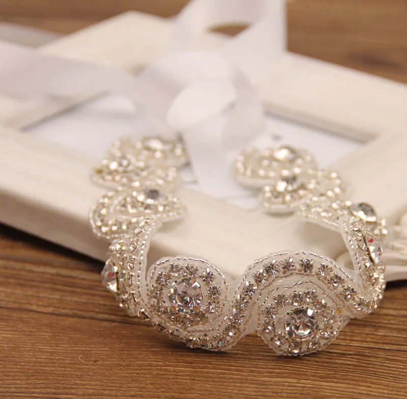 Retail Fashion romantic crystal bridal hairband ribbon hair band for women wedding headband accessories head jewelry |