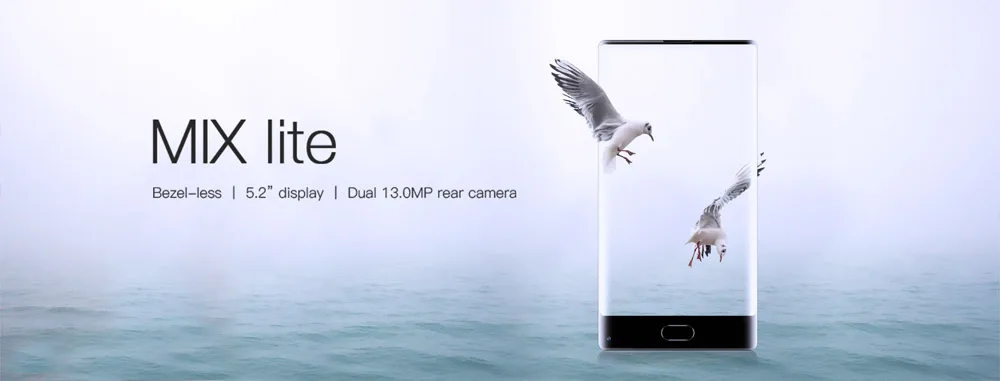 DOOGEE MIX Lite мобильный телефон 2 ГБ+ 16 ГБ двойной Камера 5.2 ''mtk6737 4 ядра android 7.0 3080 мАч отпечатков пальцев ID смартфон
