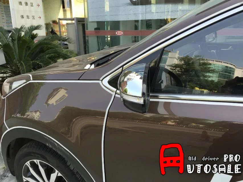 Чехлы для зеркал заднего вида серебристые хромированные 2 шт. Kia Sportage четвертого