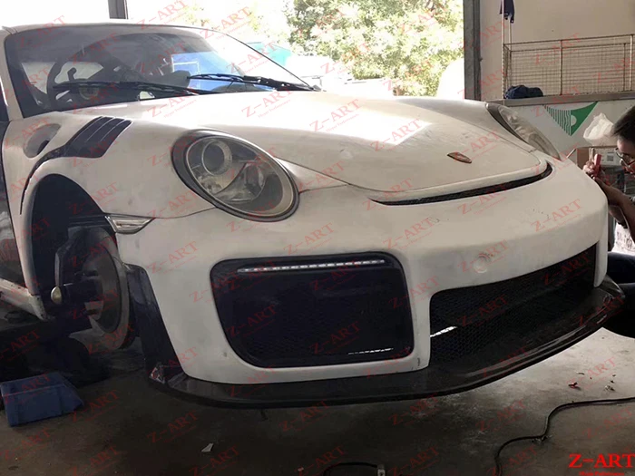Z-ART 911 GT2 RS переднего бампера для Porsche 911 2005-2008 подтяжки лица переднего бампера для Porsche 997 911 ремонт переднего бампера