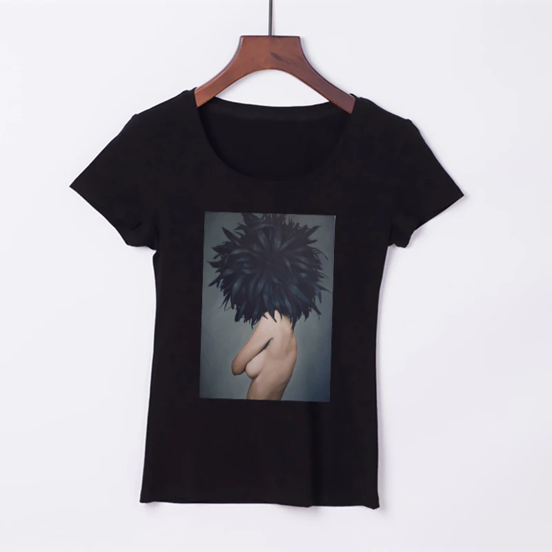 Женская хлопчатобумажная рубашка Харадзюку Эстетическая футболка с короткими