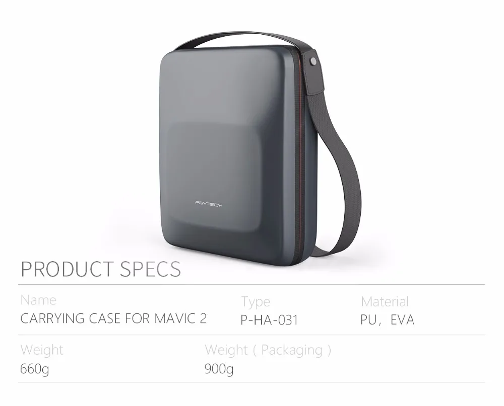 PGYTECH DJI Mavic 2 сумка чехол с ремешком для DJI Mavic 2 Pro Mavic 2 Zoom Drone PU EVA сумка на плечо чехол для переноски аксессуары