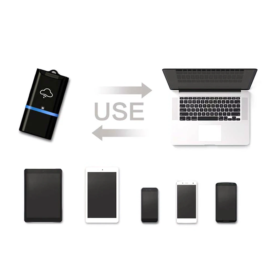 USB беспроводной Wi-Fi флэш-накопитель драйвер TF Micro SD кард-ридер для iOS Windows Android