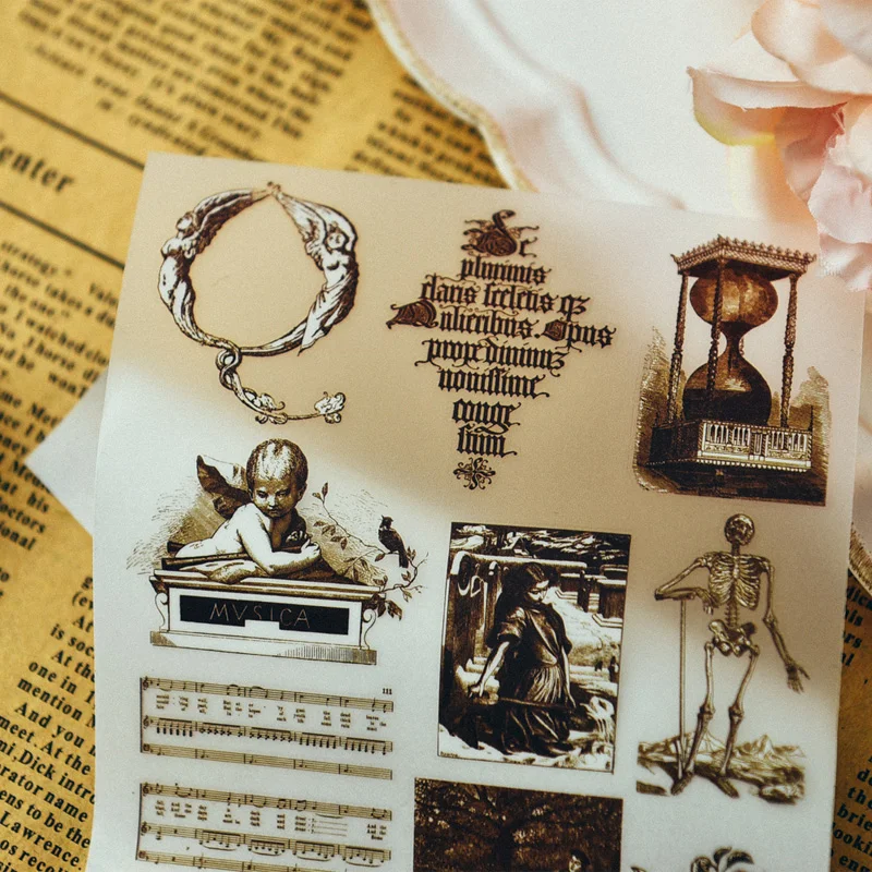 Винтажные потертые наклейки для скрапбукинга Happy Planner создания карт журнального