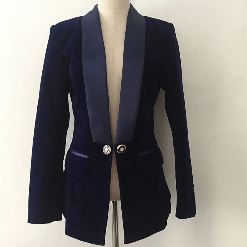 Новинка 2018 Стильный дизайнерский блейзер для подиума Женский бархатный с