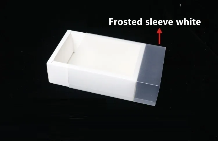 Frosted sleeve white 20 шт Матовый ПВХ рукав черный бумажный ящик коробки DIY ручной работы мыло ремесло Драгоценность Коробка для свадьбы праздничная подарочная упаковка - Цвет: Frosted sleeve white