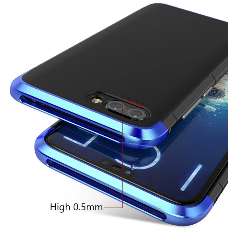 Чехол для huawei Honor 10 матовый роскошный противоударный Жесткий ПК алюминиевый