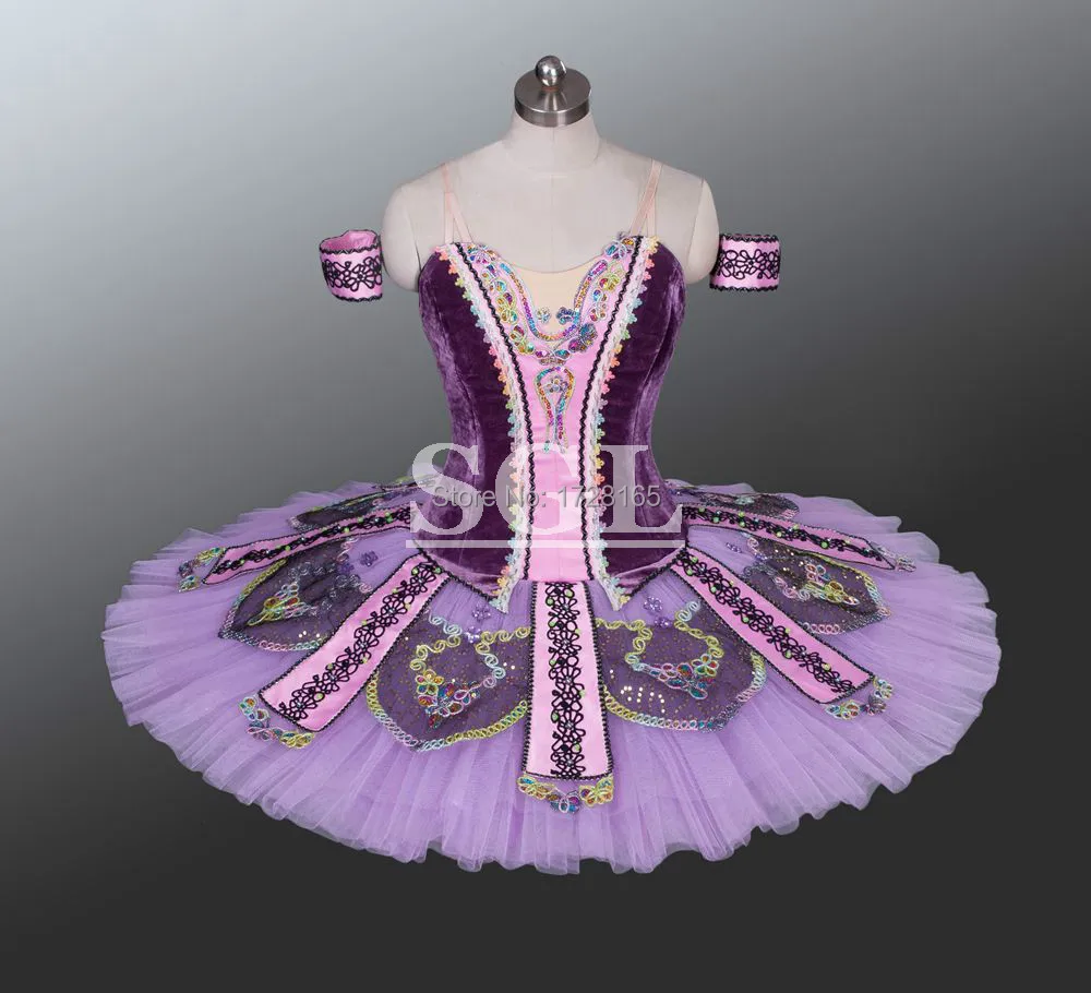 

Women Purple Classical Ballet Tutu Dance Costumes For Show Girls Adult Size Tutu Skirt Custom Size For Sale AT1153
