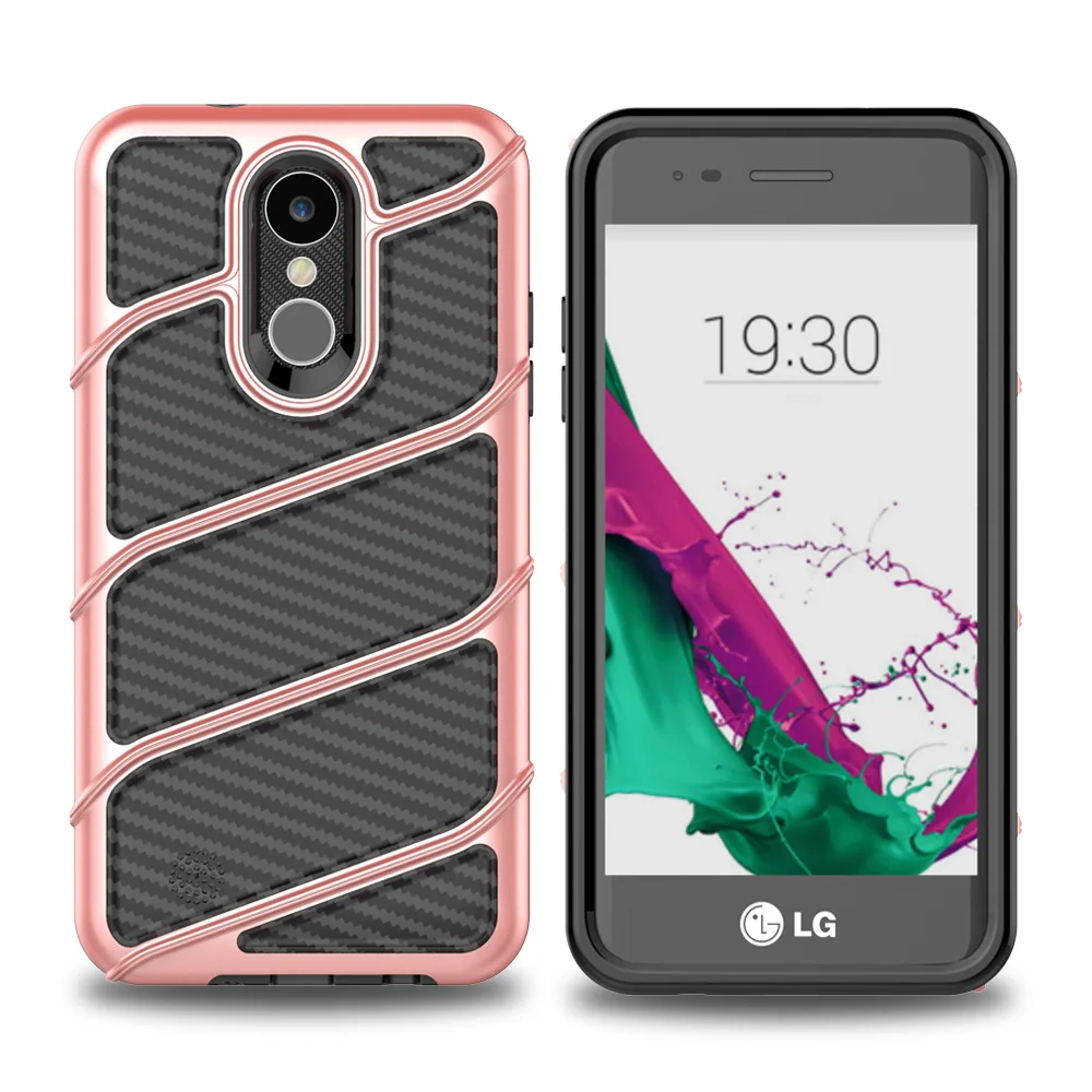 Роскошный гибридный Панцири чехол для LG V5 углерода Волокно текстуры щеткой