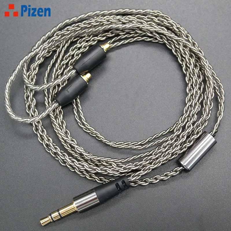 PIZEN SC25 монокристалл меди покрытием Silve обновления кабель Ues Для shure se215 se535 ie80 ie8 для