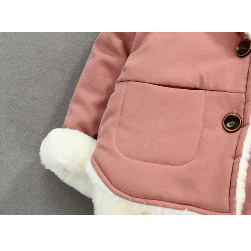 SFC-014 2018 New Winter baby girl coats children Rabbit Ear Hooded Outwear Newborn Baby girls sweet warm Jacket | Мать и ребенок