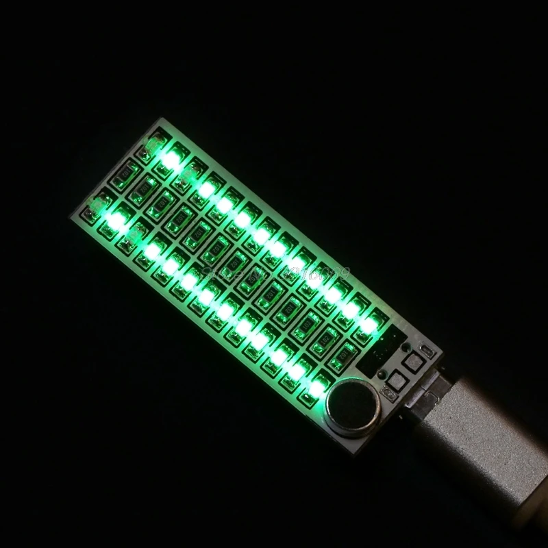 USB мини-светильник музыкального спектра 2x13 светодиодный светильник голосовое