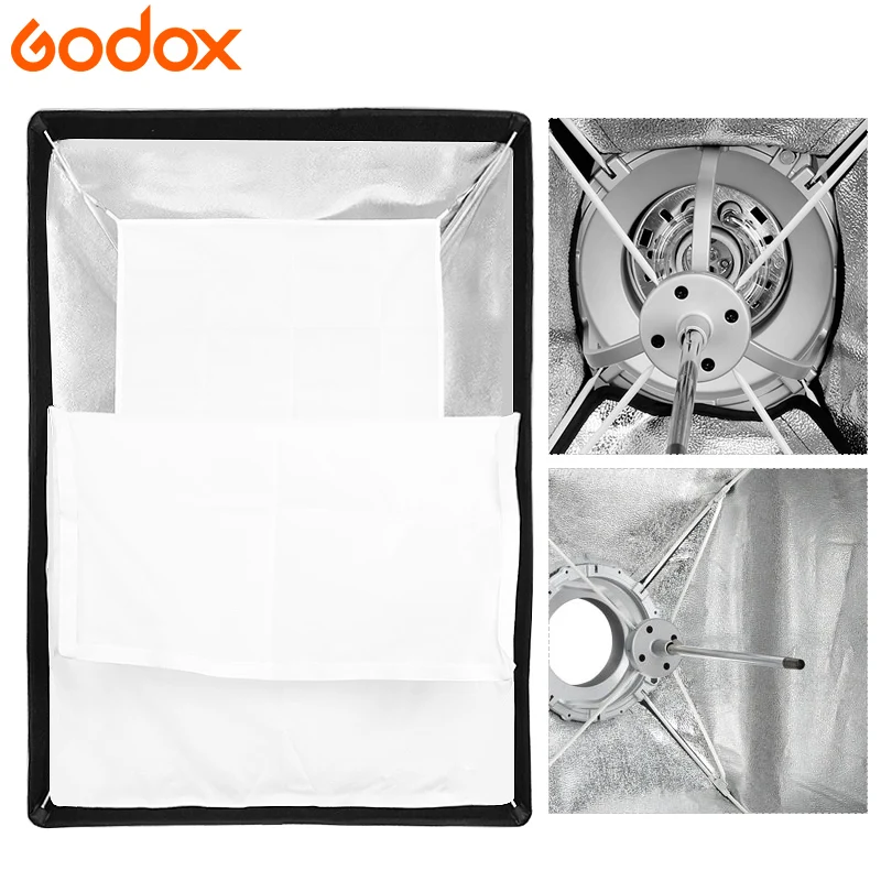 

Godox SB-UE 50x70cm 16.7"x27.5" Portable Rectangular Umbrella Softbox with Bowens Mount for Studio Flash DDE300 DE400 SK300