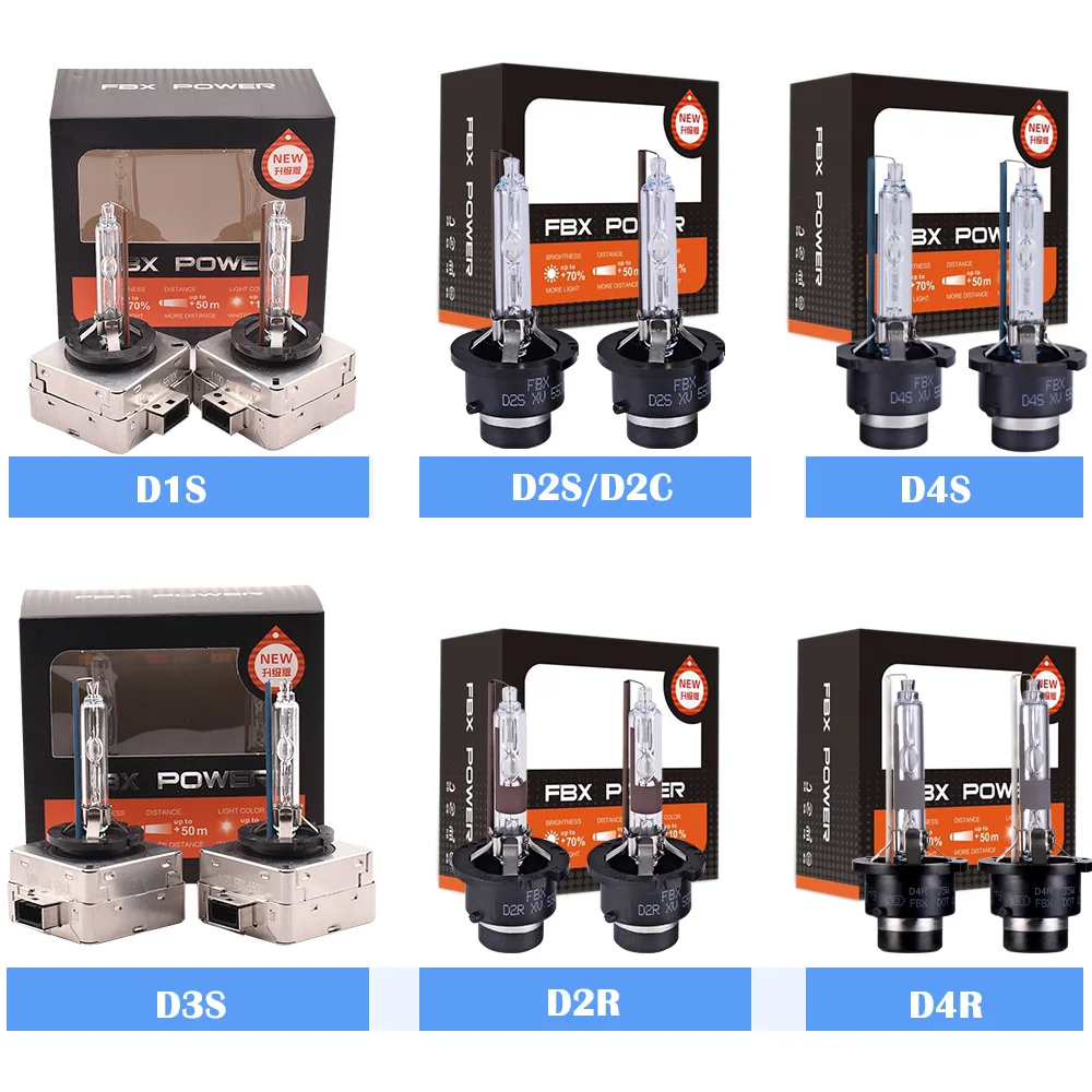 FBX 35 Вт HID лампы D2R отсутствие ртути высокояркие Ксеноновые 5500 к теплый белый 6500 K