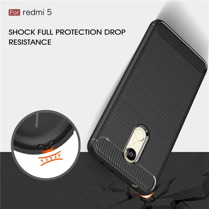 Мягкий силиконовый чехол TRISEOLY для Xiaomi Redmi 5 7 дюйма из углеродного волокна 99 Plus