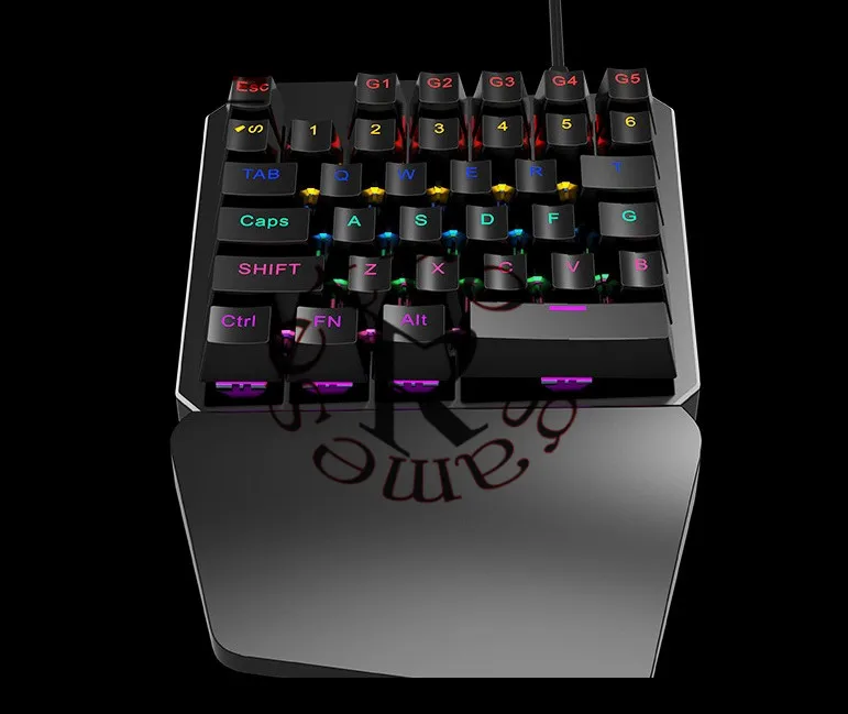 coolbaby RS-7 7 Colors LED 35 keys Backlight Single Hand Professional Gaming Keyboard USB Wired Anti-Ghosting For Game | Электроника
