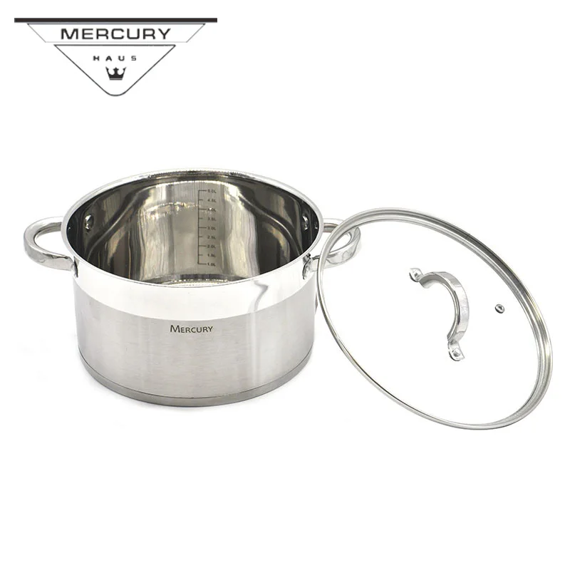 6 шт. S/S кухонная кастрюля наборы кастрюль посуда блюда с индукционной плиткой